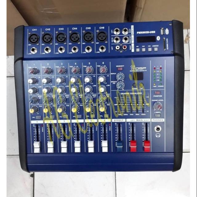Power mixer SANSUI PMX-602D USB(6 channel  300 X 2 WATT)