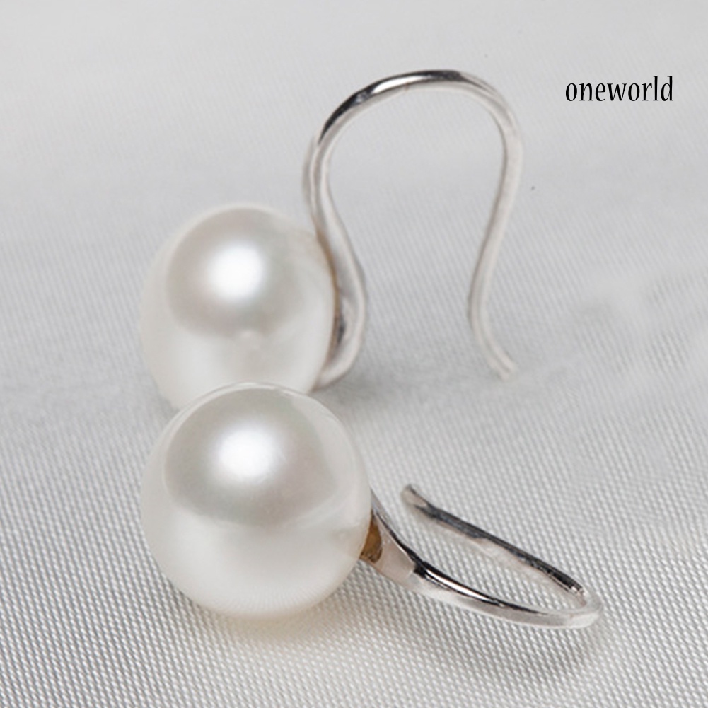 OW# Fashion Women Faux Pearl Mini Ear Hooks Earrings Party Statement Jewelry Gift