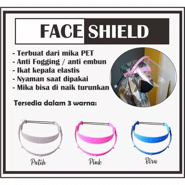 Face Shield Plastik Kekinian