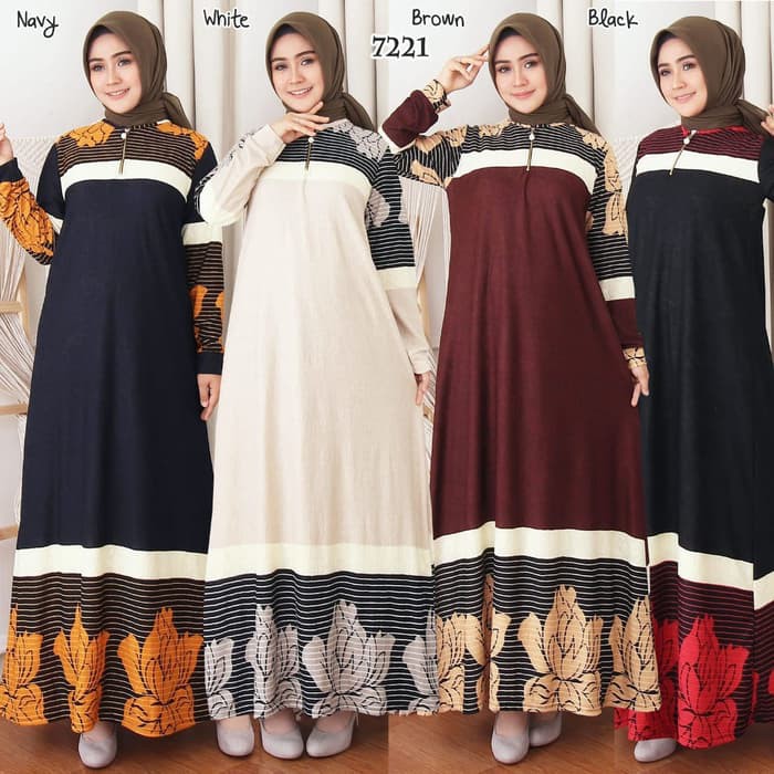  Baju  gamis  wanita  terbaru model pesta kekinian  moscrepe 