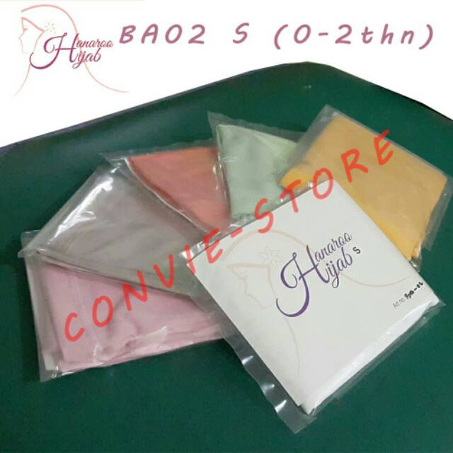 Hanaroo Hijab Jilbab Bayi &amp; Anak (0-5 tahun) Polos Bahan Jersey BA-02