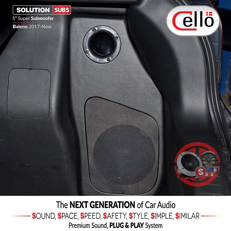 Cello Subwoofer Aktif OEM Fit Suzuki Baleno 2017-Present