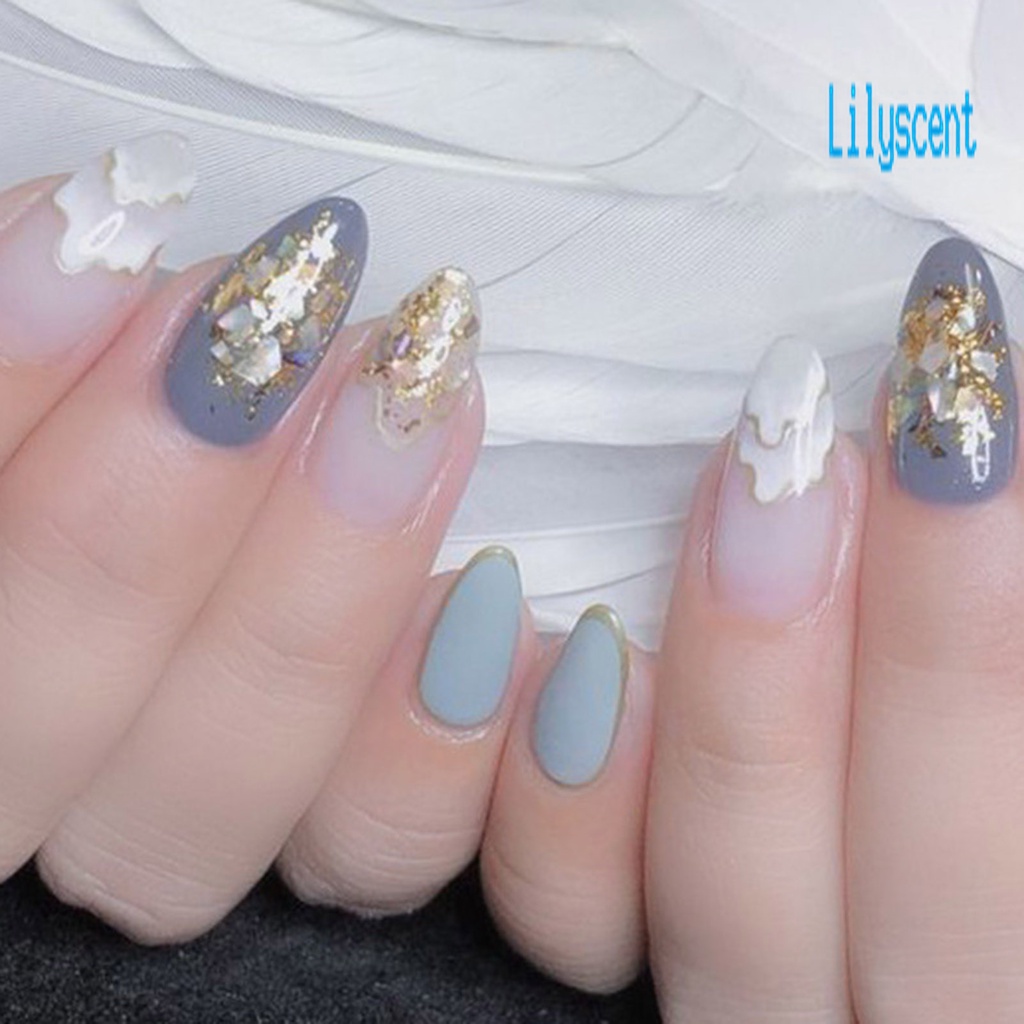 Lily 1 Kotak Batu Kerang Warna-Warni Untuk Dekorasi Manicure / Nail Art