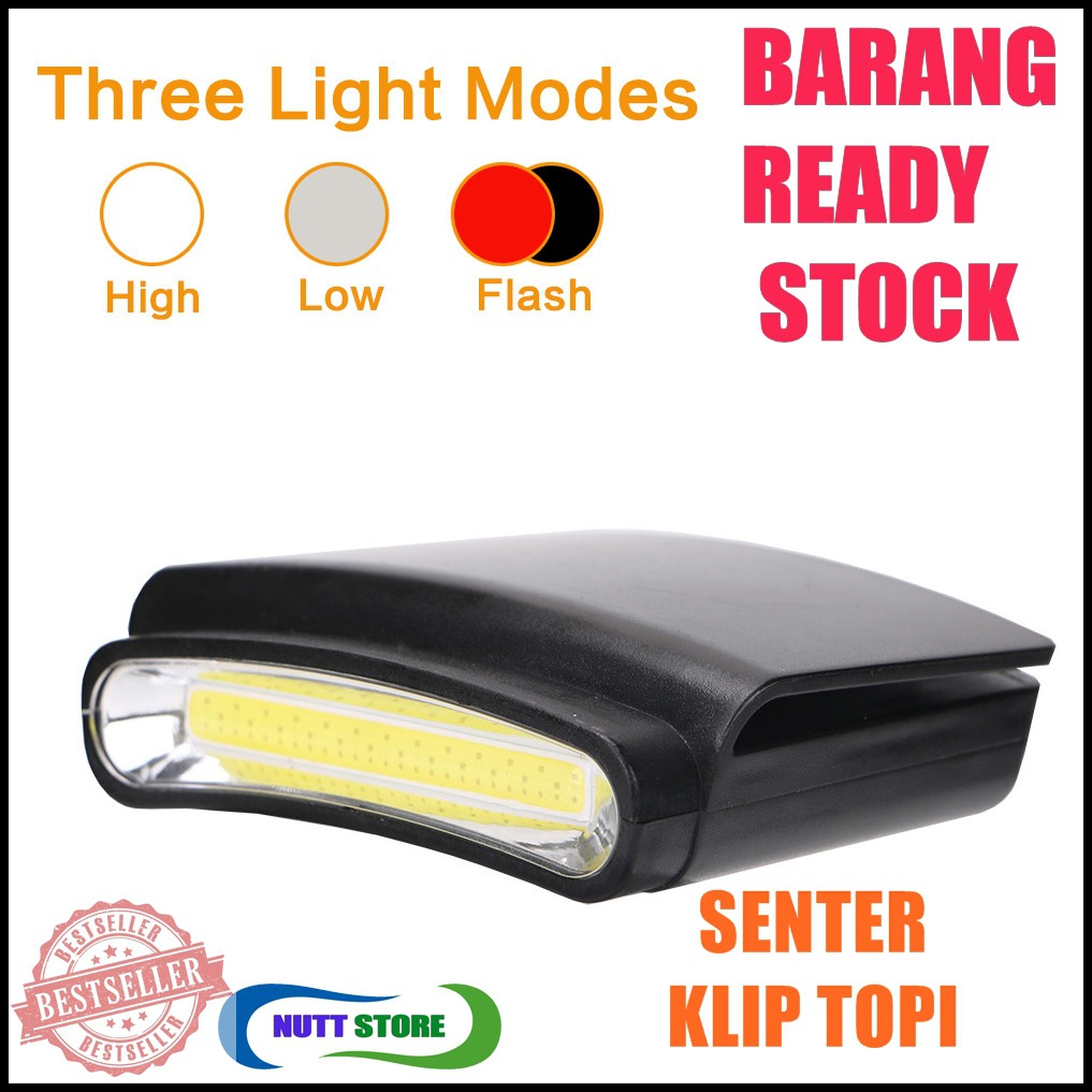 Senter Klip Topi Nyala terang - FL04BK