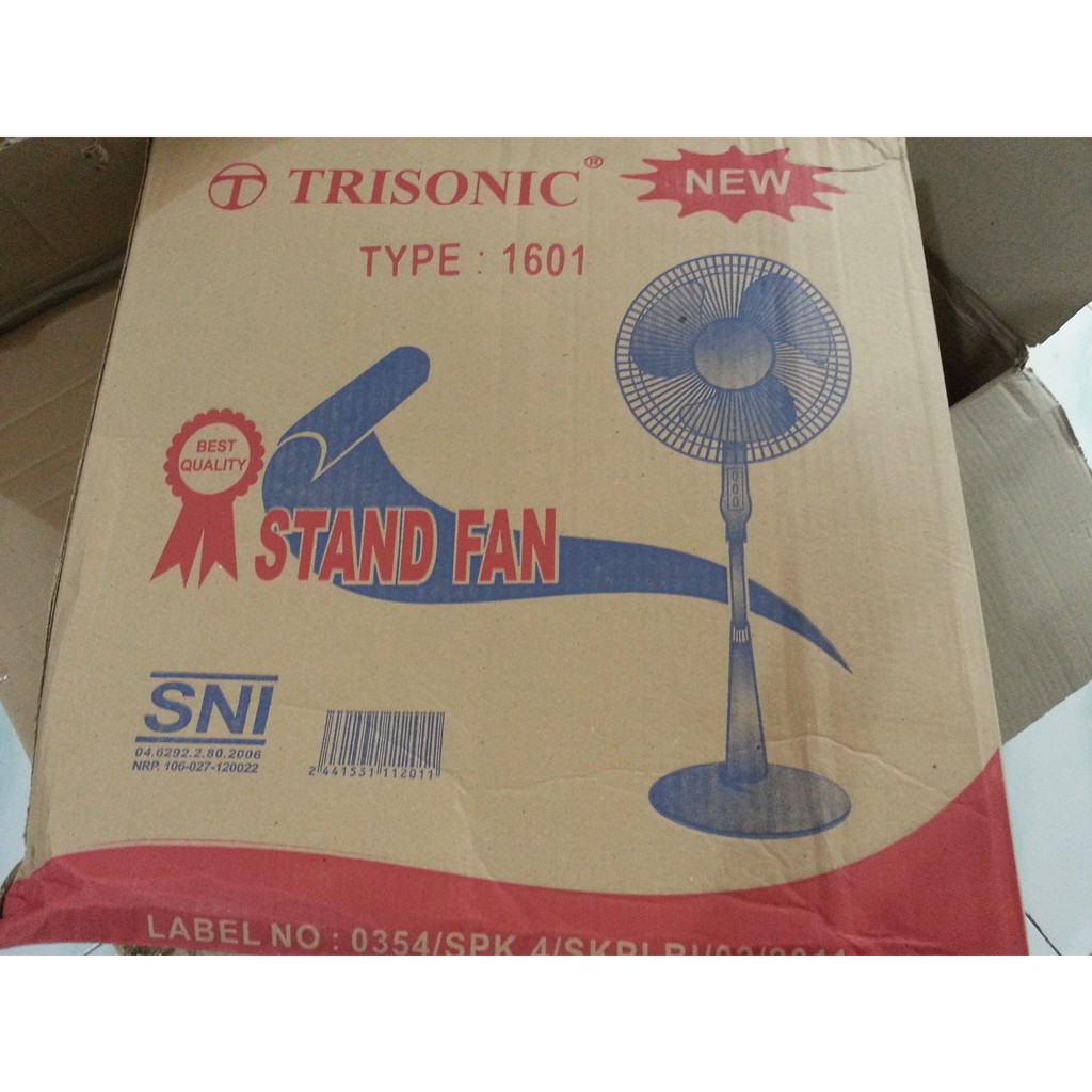 Trisonic Stand Fan KIPAS BERDIRI 16inch kaki bulat