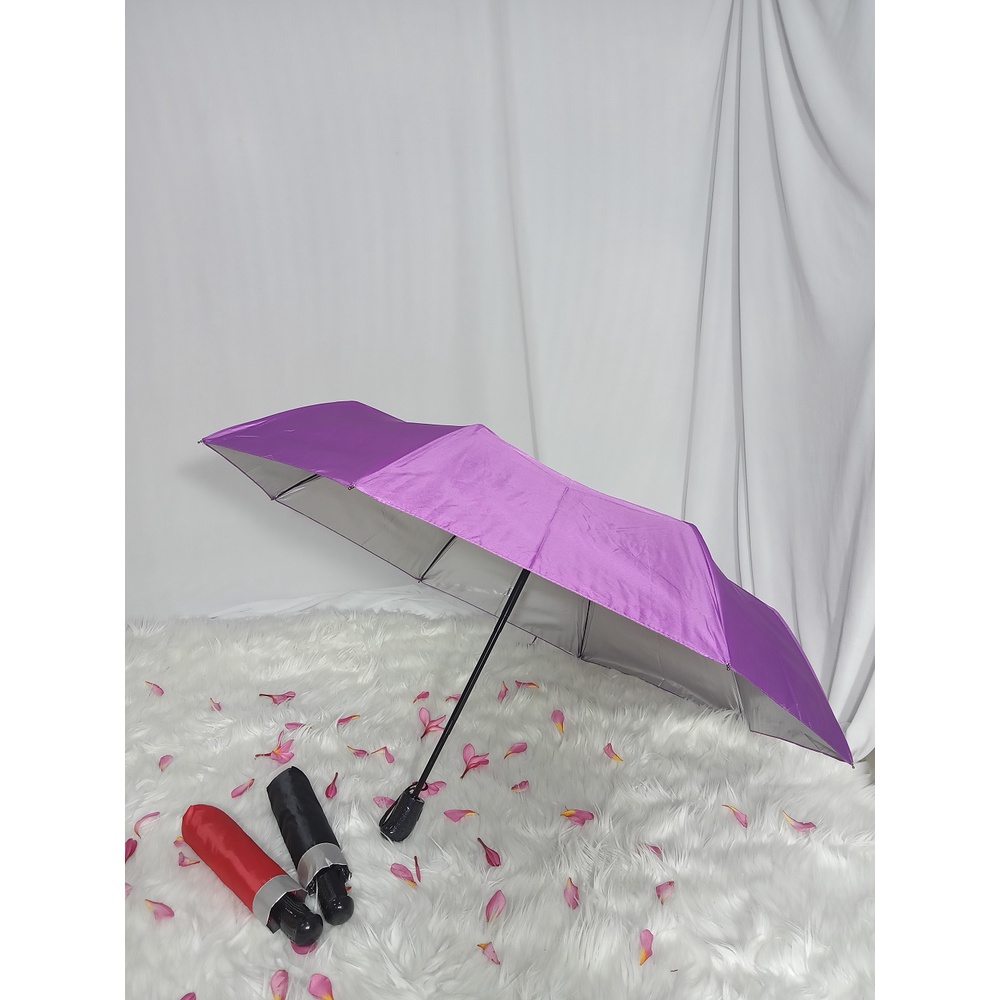 Payung Lipat 3 Lapisan SILVER Otomatis BEST QUALITY - L3-SVA