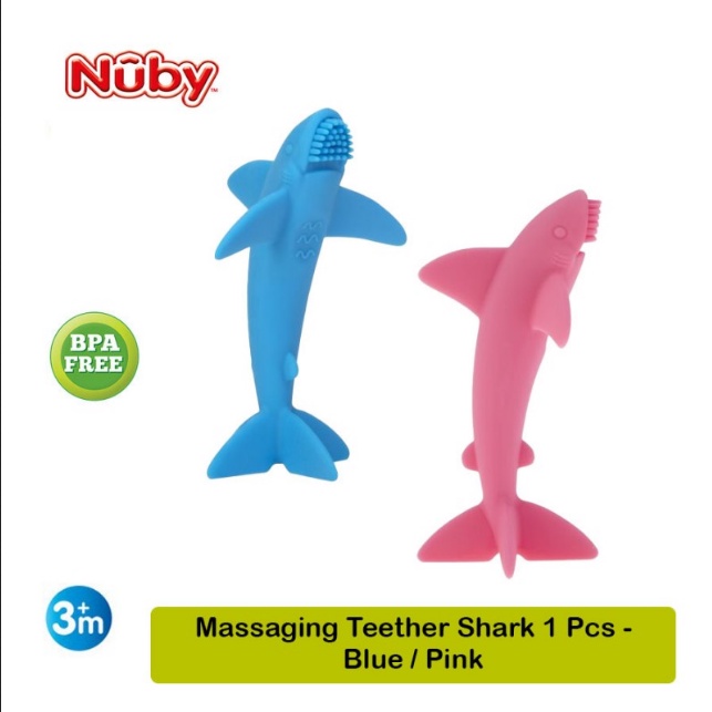 TEET81 NUBY TEETHER SIKAT GIGI SENSORY TOY SHARK NB242