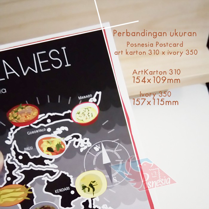 Kartu Pos  Peta / Map Jakarta Cuisine untuk Postcrossing