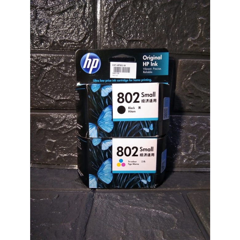 Tinta hp catridge 802 black + 802 color ORIGINAL