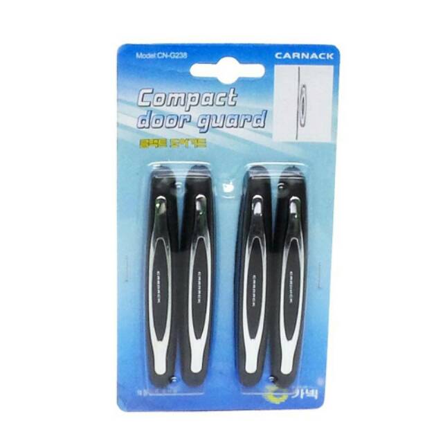 1 Set Isi 4 Hitam Black Set Car Door Guard Compact Karet Pelindung Pintu Mobil Pengaman Doorguard Universal