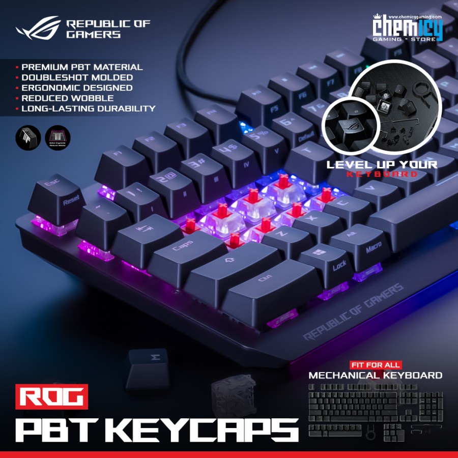 Asus ROG PBT Double Shot Keycaps Full-key Set