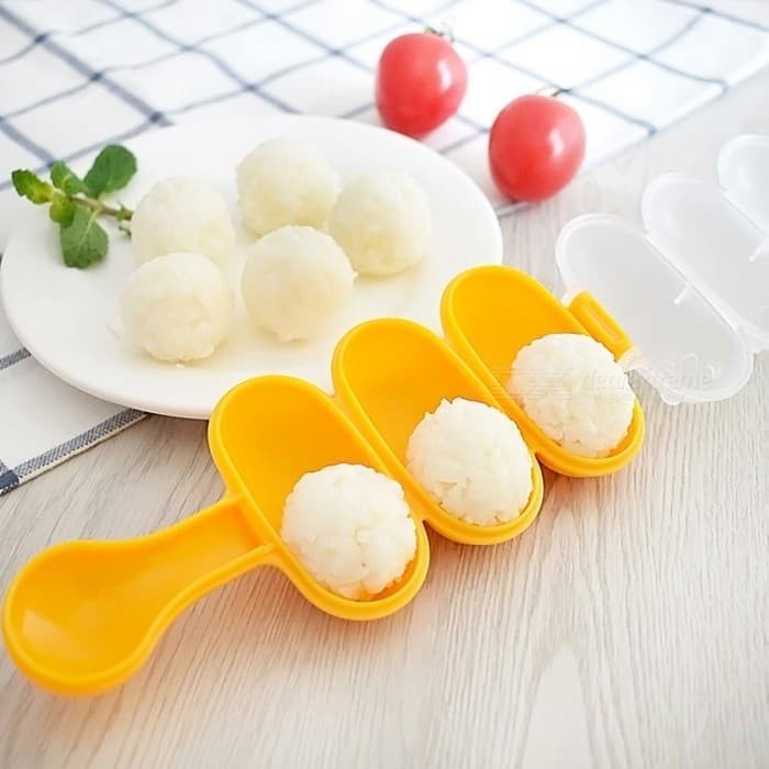 RICEBALL RICE BALL SHAKER CETAKAN NASI BENTO CETAKAN NASI BOLA BULAT CETAKAN SUSHI BEKAL ANAK RICE MOLD Cetakan Nasi Bulat Bola Gulung Cetakan Nasi Bola / Bento 3 In 1 / Rice Mold Cetakan Nasi/ Bola Nasi Shake Anak / Rice Ball Shaker Plus Centong Shaker