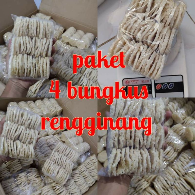 

4 bungkus paket rengginang/ renggining/ eyek-eyek, 4bungkus