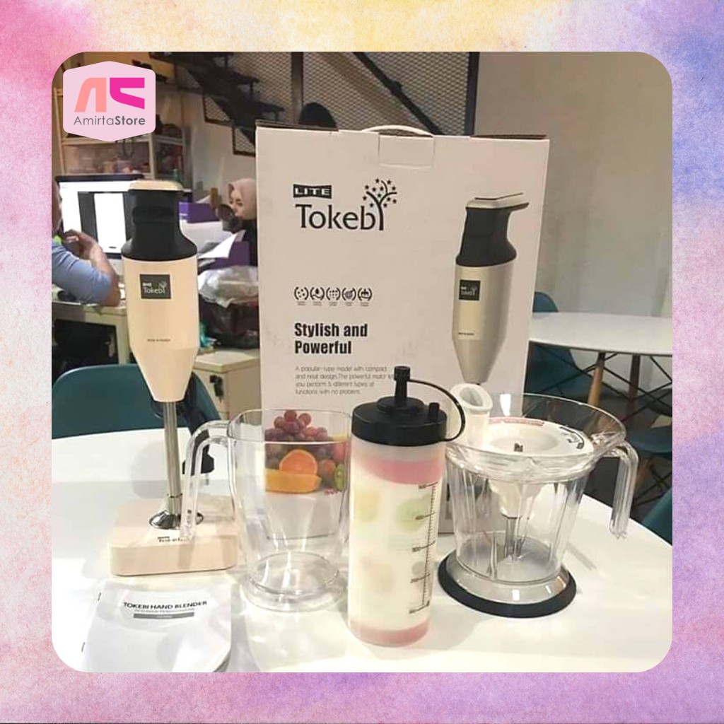 Hand Blender Tokebi Lite Blender Tangan untuk MPASI Jus Multifungsi Dusdusan