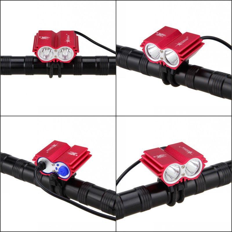 TaffLED Lampu Sepeda Owl X2 LED CREE XML-T6 7000 Lumens - USB Power - Black