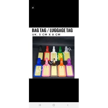 name tag untuk koper/tas