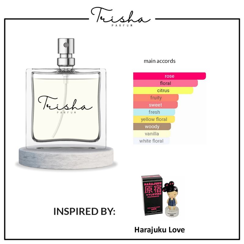 Parfum Aroma HARAJUKU LOVE | Bibit Inspired Eau De Parfum Parfume Farfum Perfume Minyak Wangi Korea 