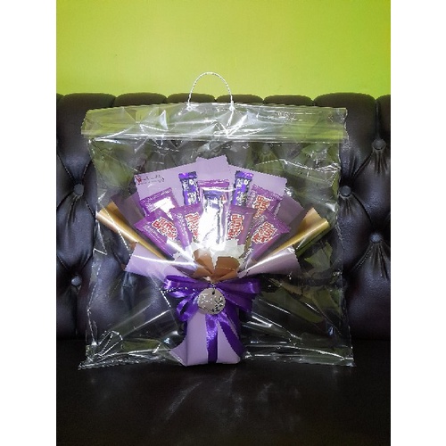 

PLASTIK PARCEL OPP 50X70 / Buket Bunga Florist Plastik Kaca Praktis bentuk KANTONG Bingkisan Parcel Souvenir Ulang Tahun
