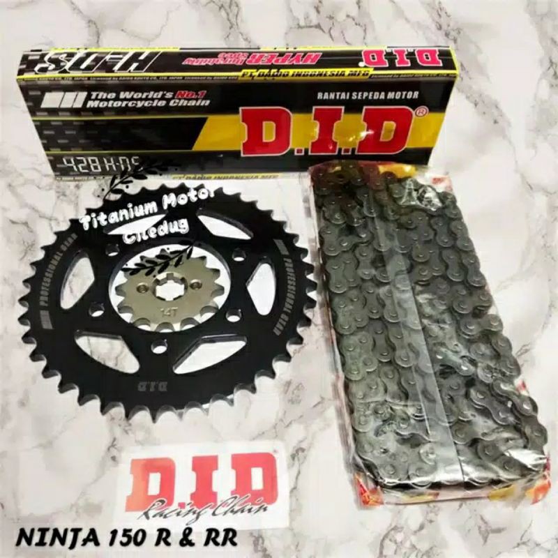 GIR RANTAI GEAR CHAIN DID RACING Motogp ORIGINAL JAPAN 428HDS FOR KAWASAKI KR KRR NINJA R RR 150