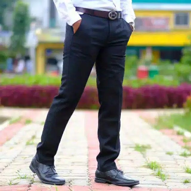 Celana Slimfit  Formal Bahan Cardinal / Kerja / Kantor / Panjang Bahan Slim Fit Pria Best Seller