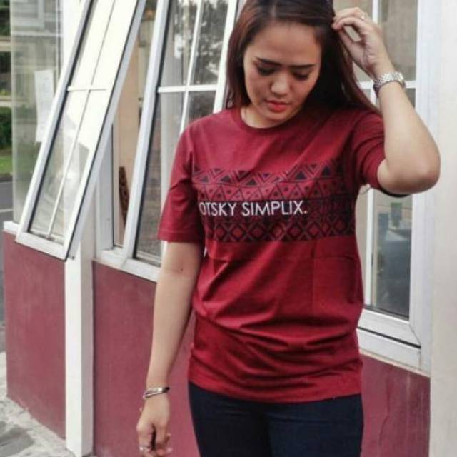 Kaos distro otsky  pendek maroon Shopee Indonesia