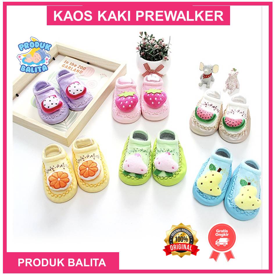 Baby Prewalker Sepatu Bayi Import Lucu Kaos Kaki Prewalker Anti Slip Bayi Anak Perempuan Murah Terlaris