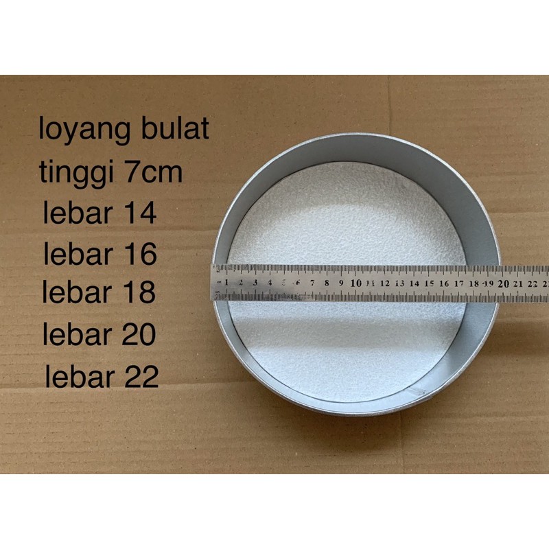 Loyang Oven Cake Brownies Kukus Cetakan Kue Bentuk Bulat Lingkaran Tinggi 7Cm
