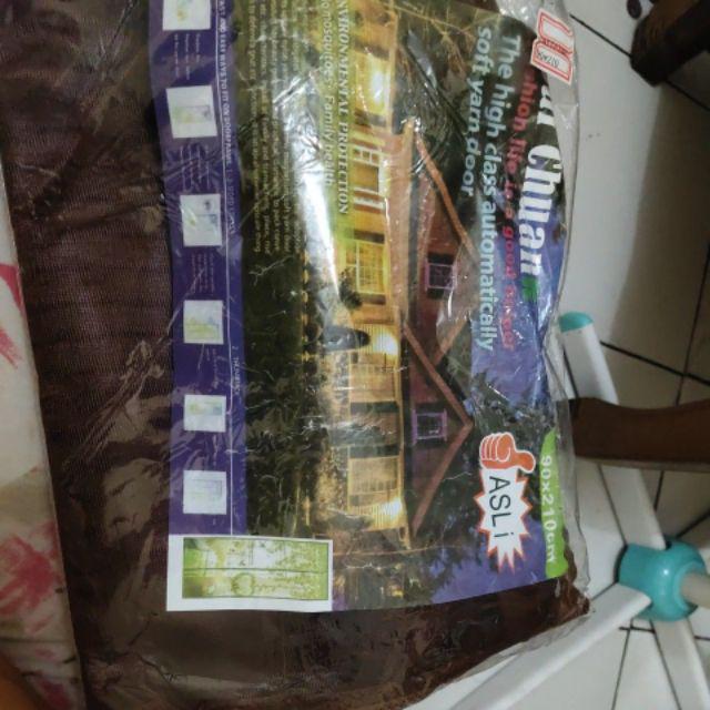 Promo !! Tirai Anti Nyamuk Pintu Magnet Kamar Rumah Polos Tidur Dekorasi Qr0579