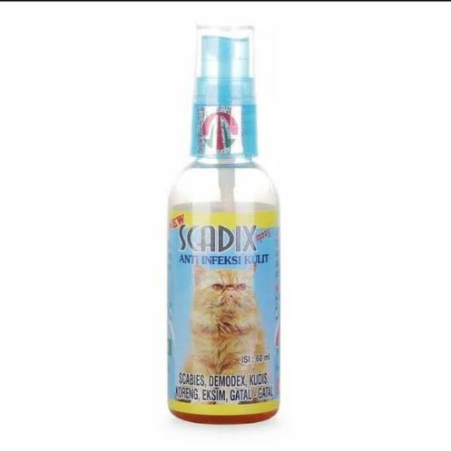 SCADIX SPRAY KUCING - OBAT INFEKSI KULIT KUCING OBAT SCABIES DEMODEX KUDIS KUCING