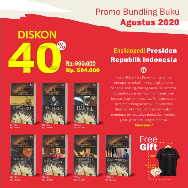 

Box set Ensiklopedi Presiden Republik Indonesia (Free T-Shirt&Blocknote)