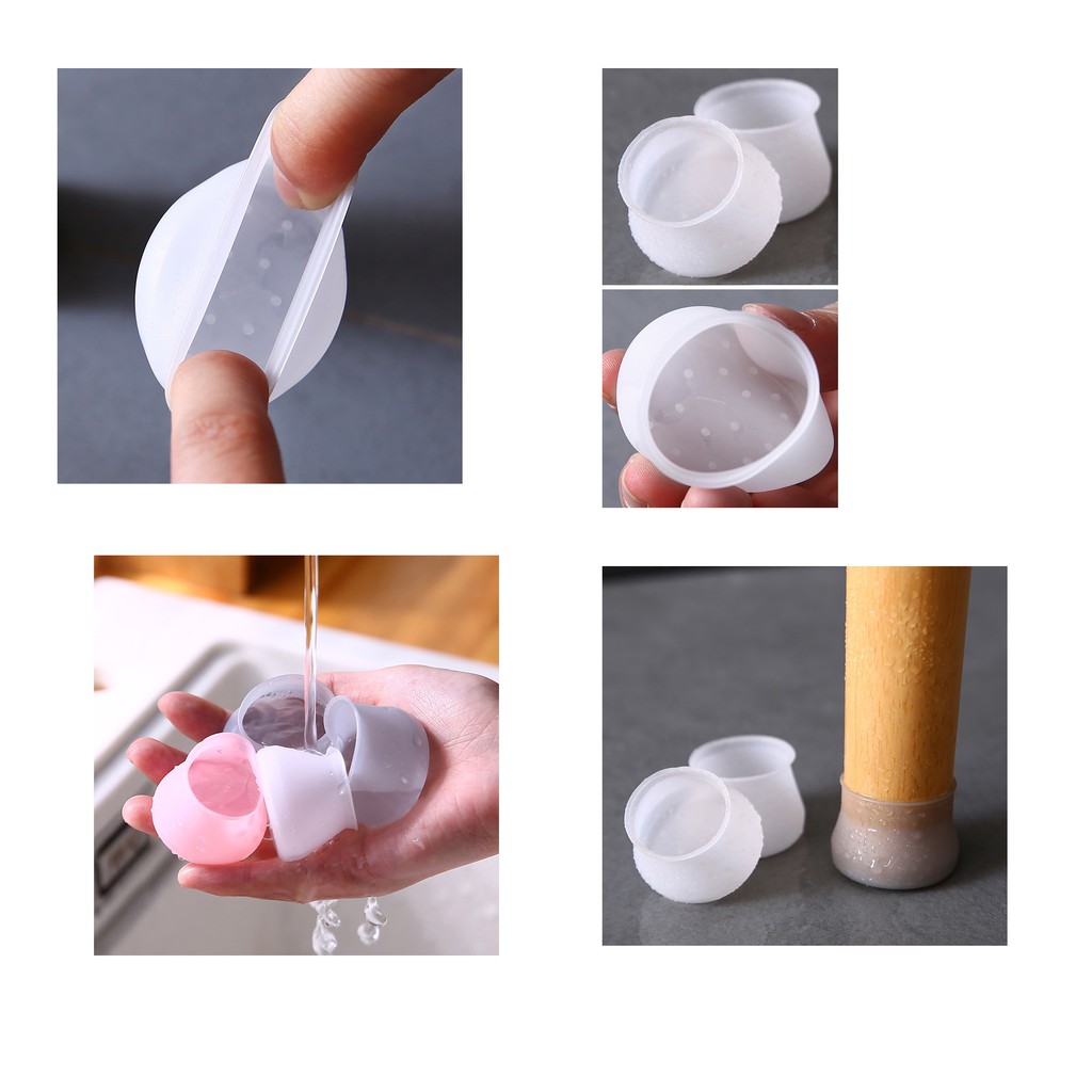 Anti Slip Silikon - Alas Furniture Silikon Karet Silicone Pad Bulat Alas Pelindung Kaki Meja/Kursi Dengan Bahan Silicon