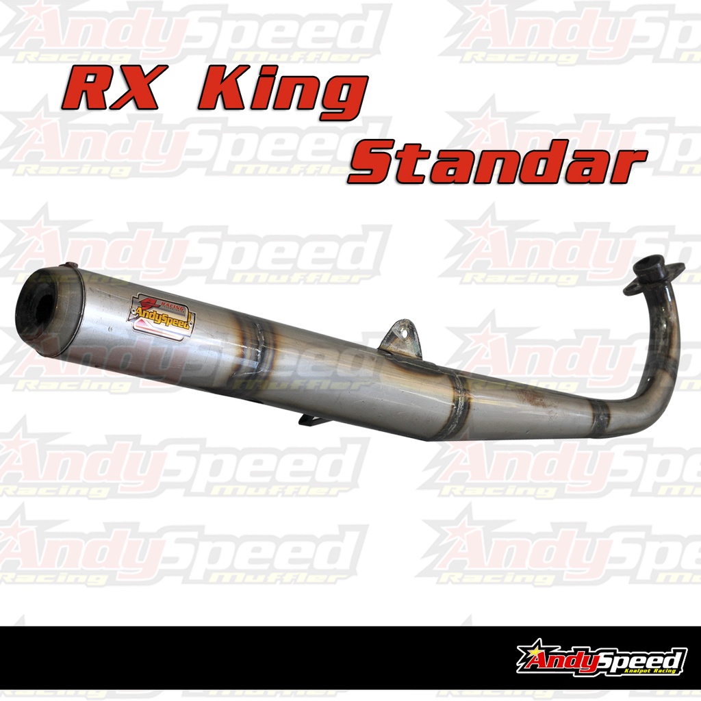 BONUS KAOS Andy Speed Knalpot RX KING STANDAR RACING SR PLAT KARAT