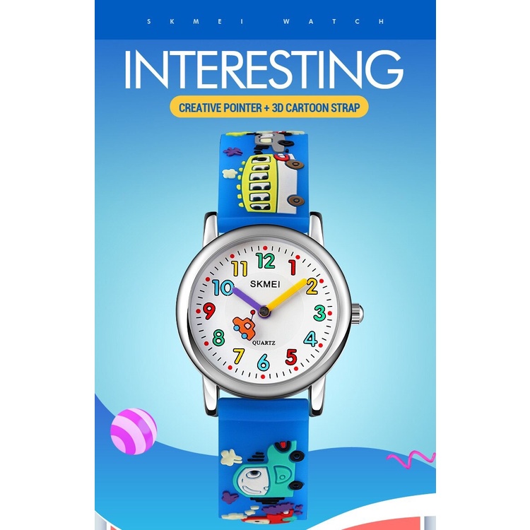 ARS - SKMEI Jam Tangan Anak Creative Pointer 3D Cartoon Strap - 1685