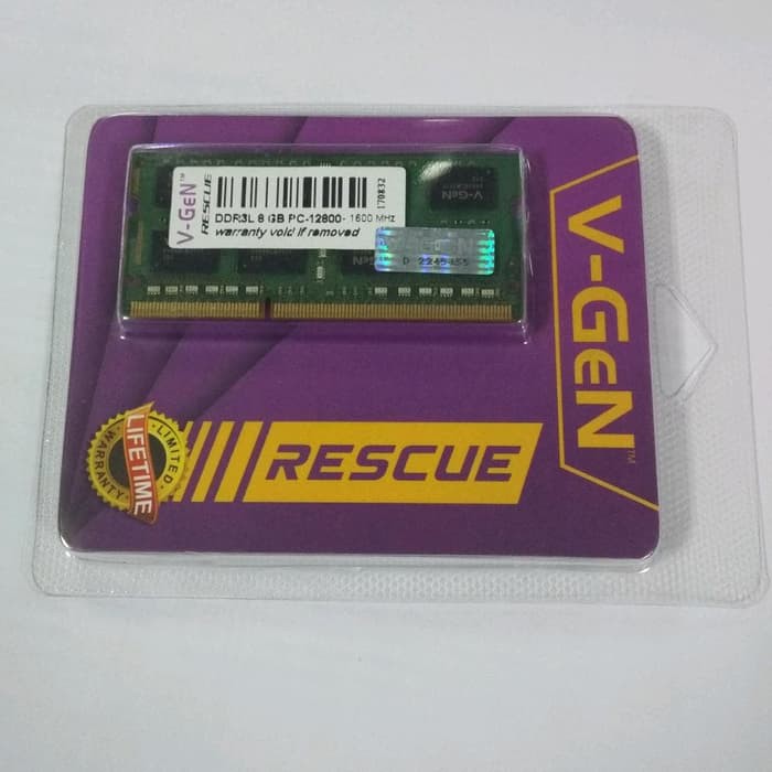 RAM DDR3 SODimm V-GeN RESCUE 8GB PC12800/1600Mhz (Memory Laptop VGEN)