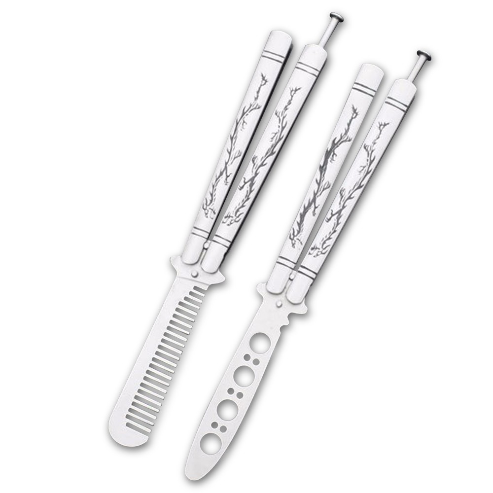 GRATIS ONGKIR Karambit Balisong Butterfly Comb Knife CSGO Practice Knife Stainless Steel Practice