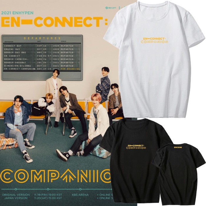 KAOS BAJU TERBAIK COMPANION EN-CONNECT ENHYPEN POLOS CUSTOM KPOP KOREA / T-SHIRT TERBAIK COMPANION