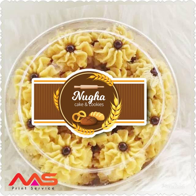 

sticker kue free design/ sticker label murah