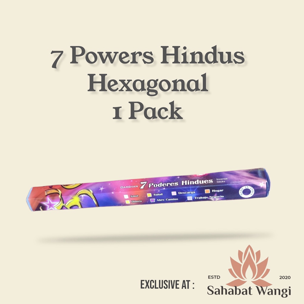 Dupa India Darshan 7 Powers Hindus Hexa Short Pack 20Stick