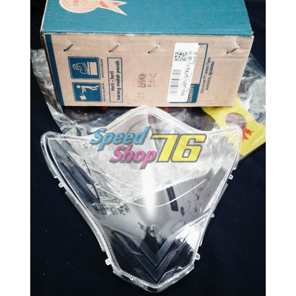 SP76 MIKA KACA LAMPU DEPAN SATRIA FU 150 NEW 2013 2014 2015 FACELIFT ORIGINAL WIN KUALITAS ORI
