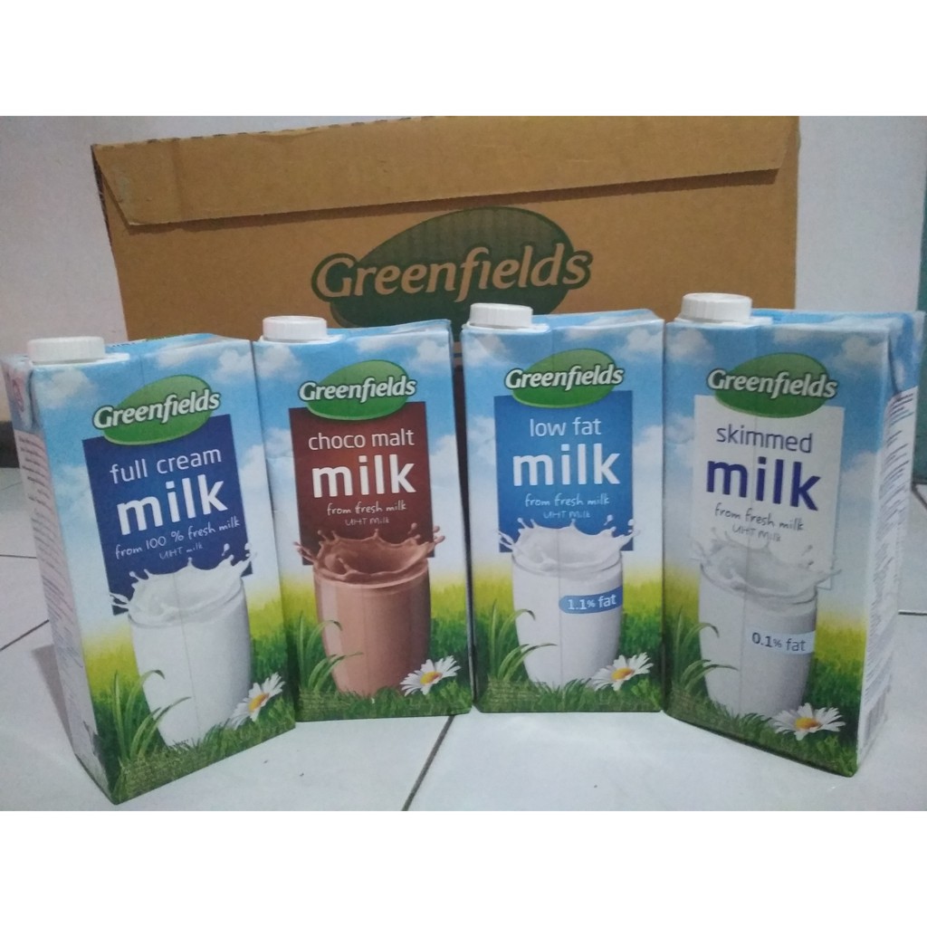 

UHT Greenfields Fullcream / Chocomalt / Low Fat / Skim Milk 1000ml