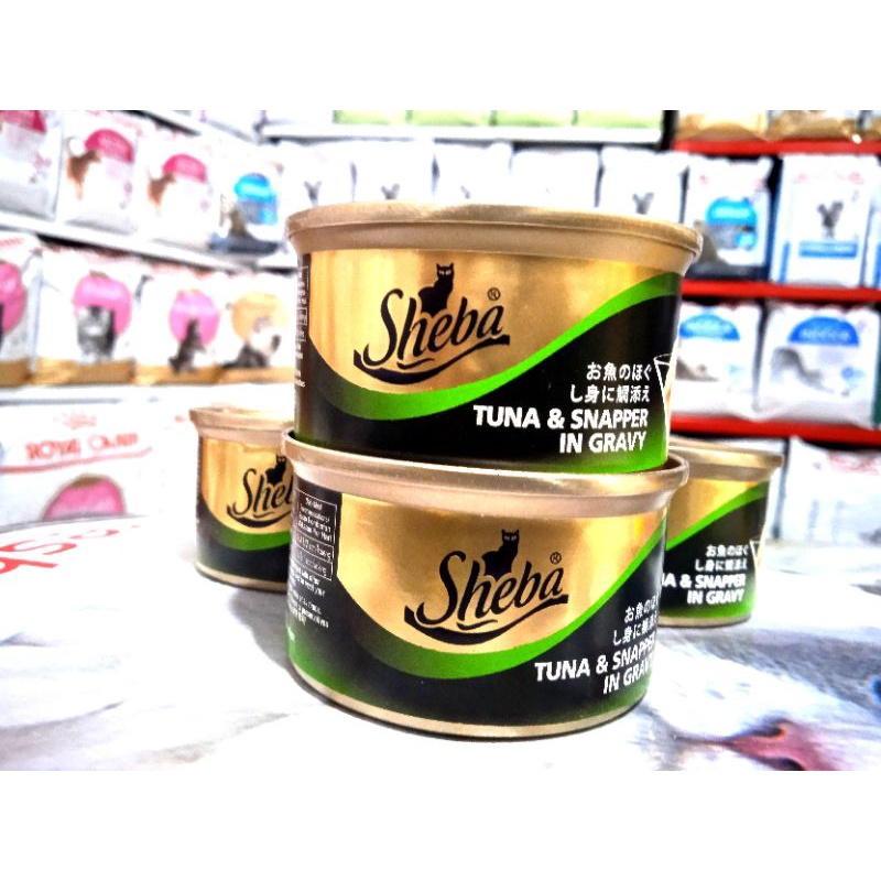 sheba kaleng tuna and snipper in gravy 85gr