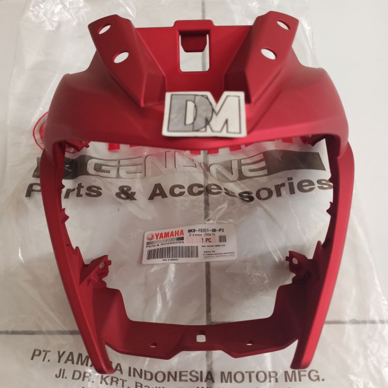 Body cowling cover batok lampu depan All new Vixion 155R merah doff BK8-F8351-00-P3 asli ori Yamaha