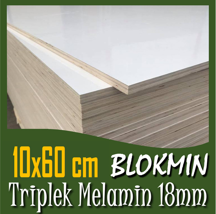 Triplek Blokmild 18 mm 10x60 cm | Triplek Melamin Blok 60x10 cm