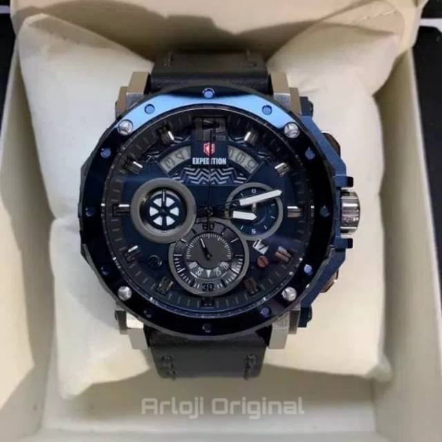 JAM TANGAN PRIA JAM TANGAN EXPEDITION E6402 SILVER BLUE. GARANSI RESMI 1TAHUN