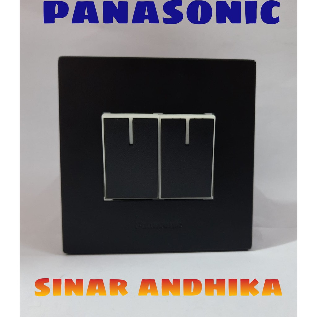 SAKLAR SERI KECIL HOTEL HITAM ECO C STYLE E PANASONIC WESJ 78029B+WESJ 5932B