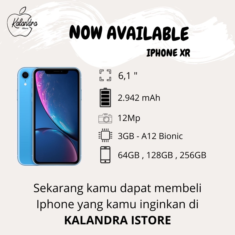 Jual iPhone XR 64Gb / 128Gb / 256Gb | Shopee Indonesia