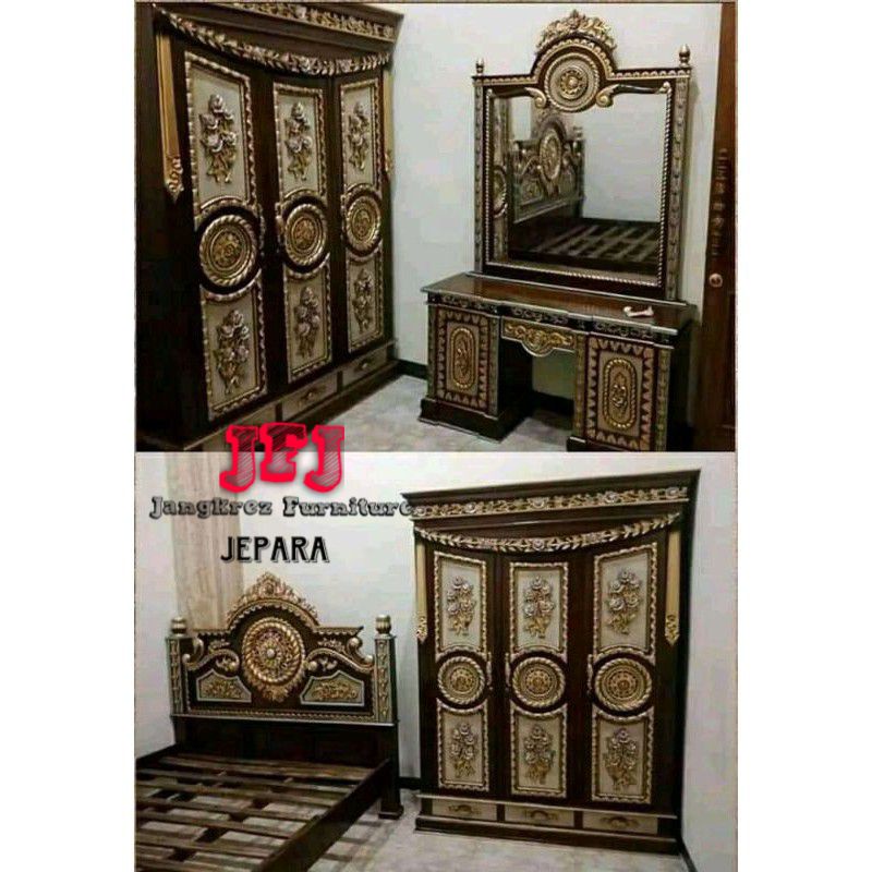 set kamar jati ukir solid jepara