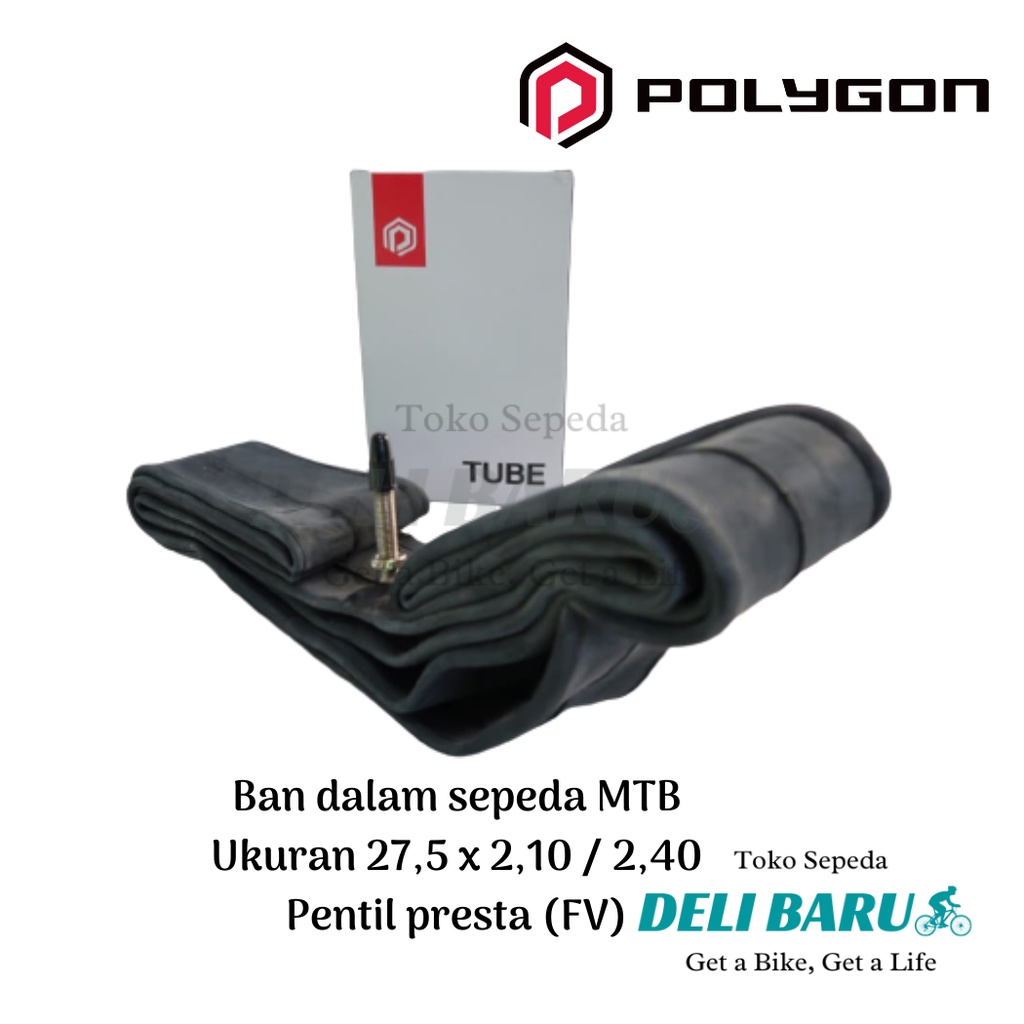 Polygon Ban dalam 27.5 x 2.10 / 2.40 pentil presta FV 36 mm sepeda MTB