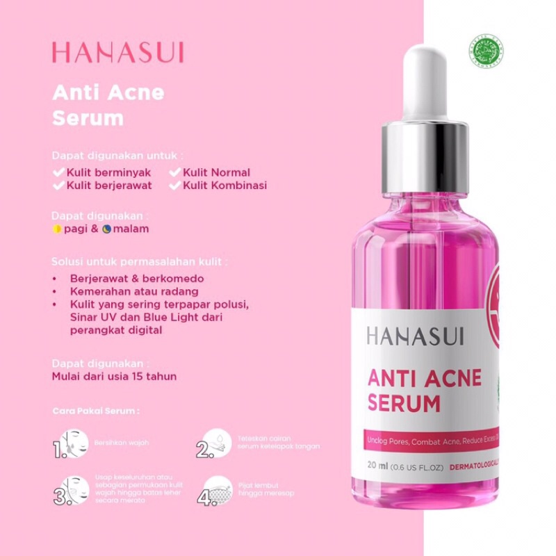 HANASUI ANTI ACNE SERUM DAN COLLAGEN SERUM