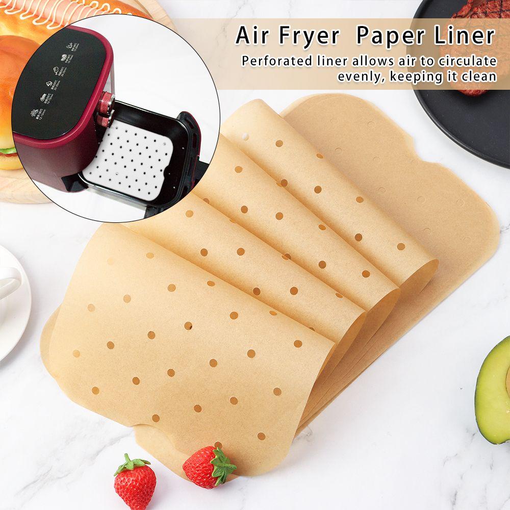 Solighter Air Fryer Paper Liner Alat Pastry Sekali Pakai Steamer Lembaran Penyerap Minyak